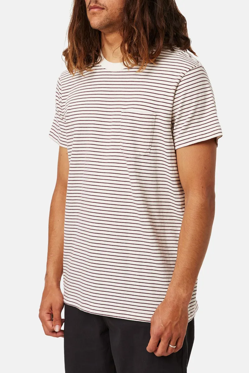 Katin Finley Pocket Tee Vintage White / Kelp Red-2